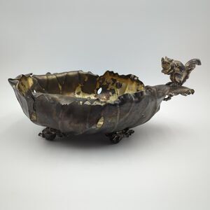 Antique Pairpoint Mfg Co Quadruple Plate Squirrel Nut Bowl Silver #5532 1900s